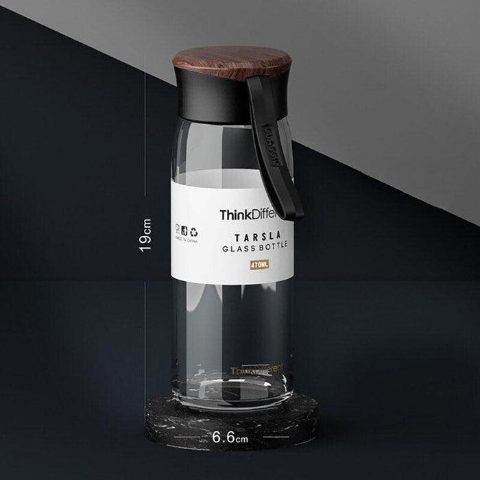 Simple Tea Bottle Borosilicate Glass Water Bottle 470ml