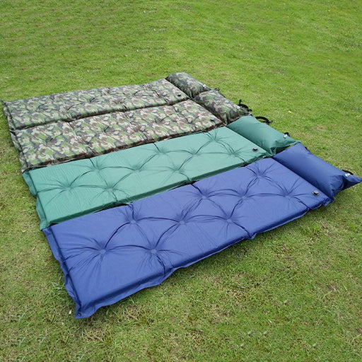 Outdoor Adventure Self-Inflating Camping Mattress with Attached Pillow