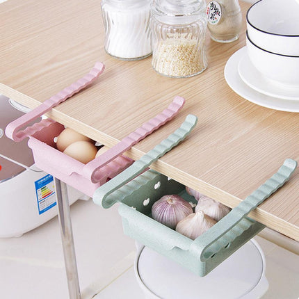 Compact Sliding Refrigerator Storage Organizer for Efficient Space Utilization