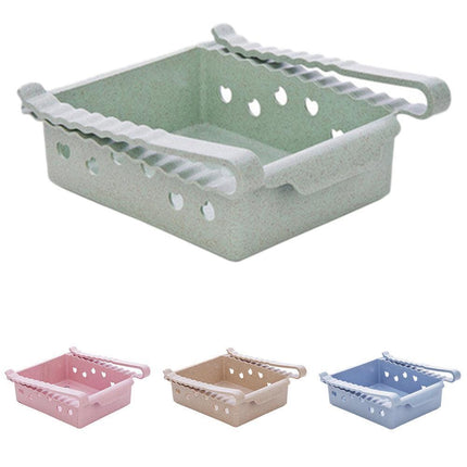 Compact Sliding Refrigerator Storage Organizer for Efficient Space Utilization
