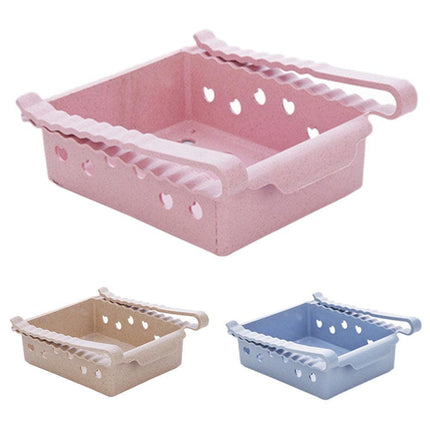 Compact Sliding Refrigerator Storage Organizer for Efficient Space Utilization