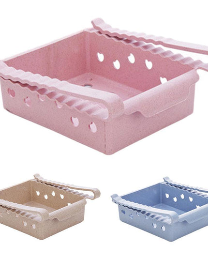 Compact Sliding Refrigerator Storage Organizer for Efficient Space Utilization