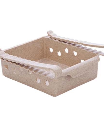Compact Sliding Refrigerator Storage Organizer for Efficient Space Utilization