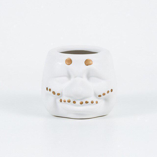 Whimsical Clown Ceramic Planter