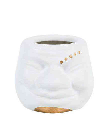 Whimsical Clown-Themed Ceramic Mini Planter Pot