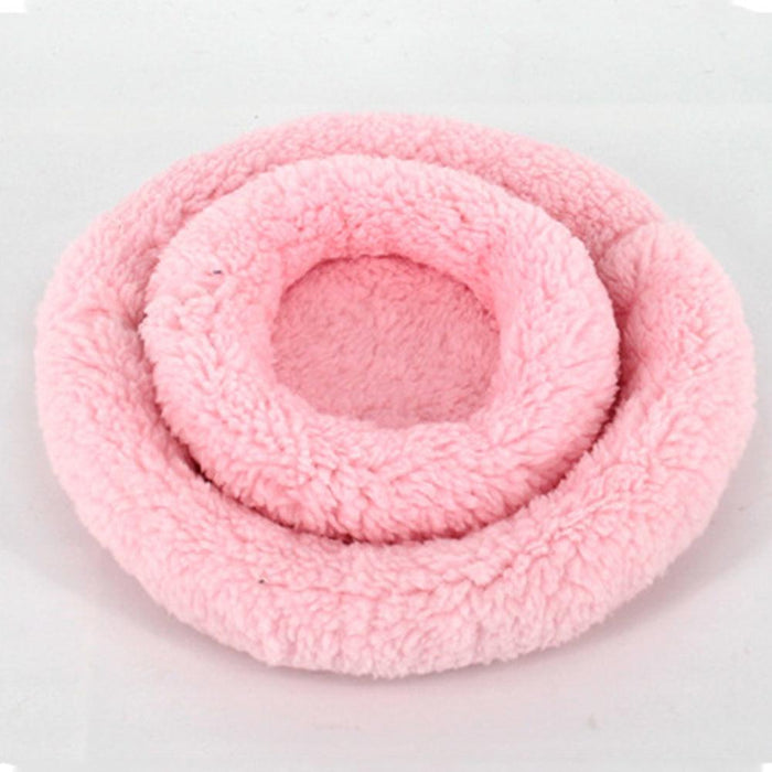 Cozy Winter Haven Plush Bed for Small Pets