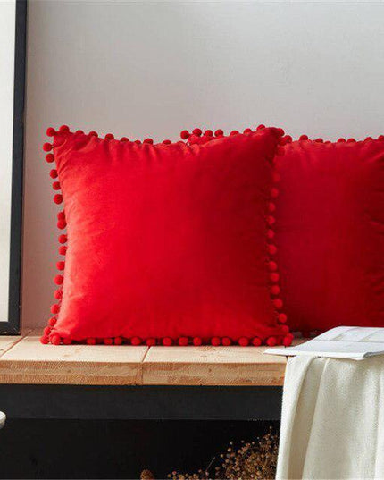 Elegant Velvet Pom Pom Pillowcase: Transform Your Space with Luxury