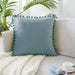 Luxe Velvet Cushion Cover with Pom Pom Accents: Elegant Home Decor Upgrade