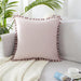 Chic Velvet Pillowcase with Pom Pom Embellishments