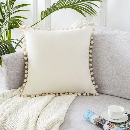 Elegant Velvet Pom Pom Pillowcase: Transform Your Space with Luxury