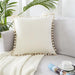 Soft Velvet Pillow Cover with Decorative Balls
