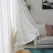 Solid modern White Thick Tulle Curtains - Très Elite
