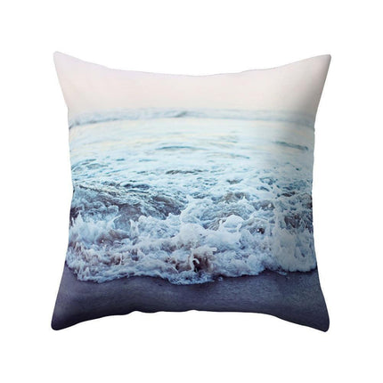 Coastal Serenity Square Pillowcase for Modern Home Aesthetics