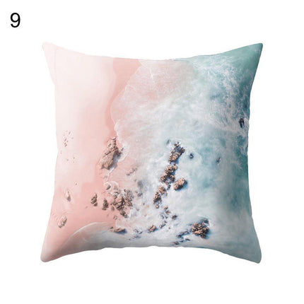 Coastal Serenity Square Pillowcase for Modern Home Aesthetics