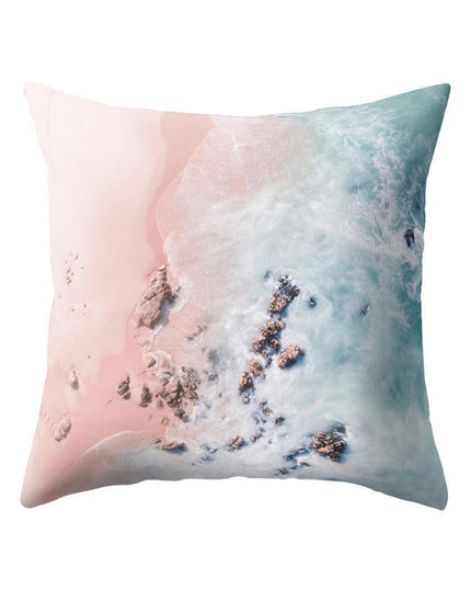 Coastal Serenity Square Pillowcase for Modern Home Aesthetics
