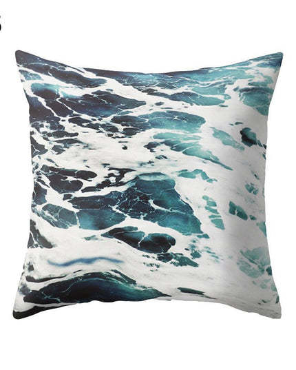 Coastal Serenity Square Pillowcase for Modern Home Aesthetics