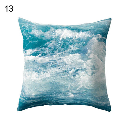 Coastal Serenity Square Pillowcase for Modern Home Aesthetics