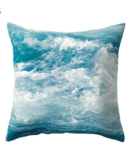 Coastal Serenity Square Pillowcase for Modern Home Aesthetics