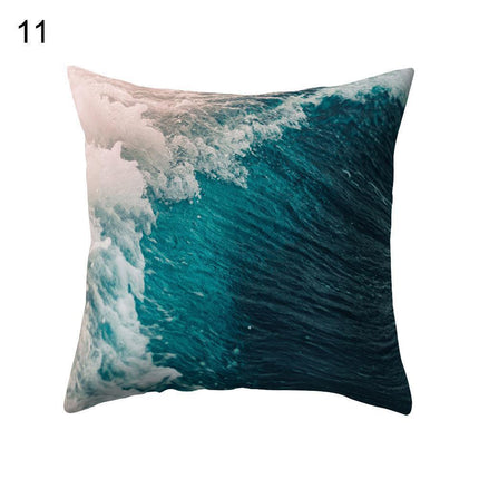 Coastal Serenity Square Pillowcase for Modern Home Aesthetics