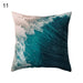 Square Sea Wave Print Pillow Cover for Home Decor