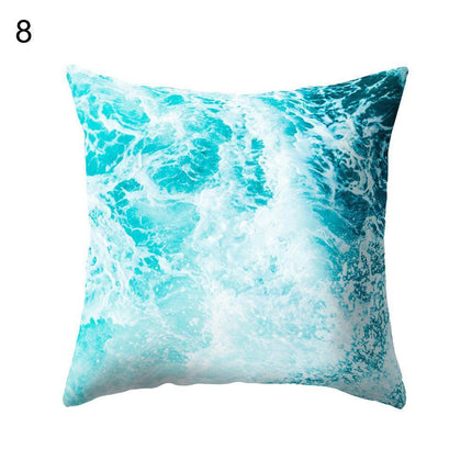 Coastal Serenity Square Pillowcase for Modern Home Aesthetics