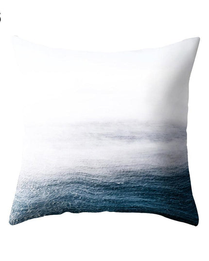 Coastal Serenity Square Pillowcase for Modern Home Aesthetics