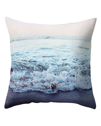 Coastal Serenity Square Pillowcase for Modern Home Aesthetics
