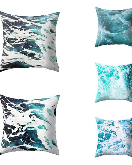 Coastal Serenity Square Pillowcase for Modern Home Aesthetics