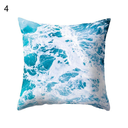 Coastal Serenity Square Pillowcase for Modern Home Aesthetics