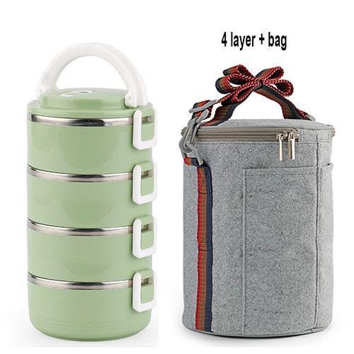 Stainless Steel Thermal Insulated Bento Lunch Box
