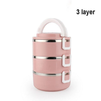 Sleek Eco-Friendly Black Stainless Steel Thermal Lunch Box - Leakproof & Stylish