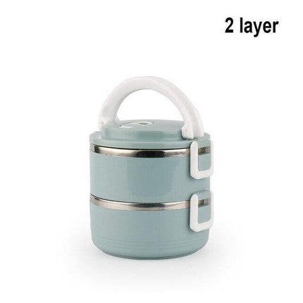 Sleek Eco-Friendly Black Stainless Steel Thermal Lunch Box - Leakproof & Stylish