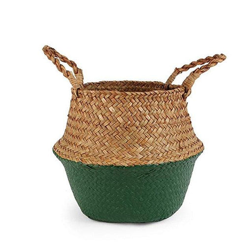 Seagrass Wicker Storage Baskets - Eco-Friendly Folding Design