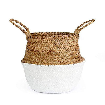 Sustainable Seagrass Wicker Storage Baskets - Elegant Organization Solution - 22x20 Dimensions