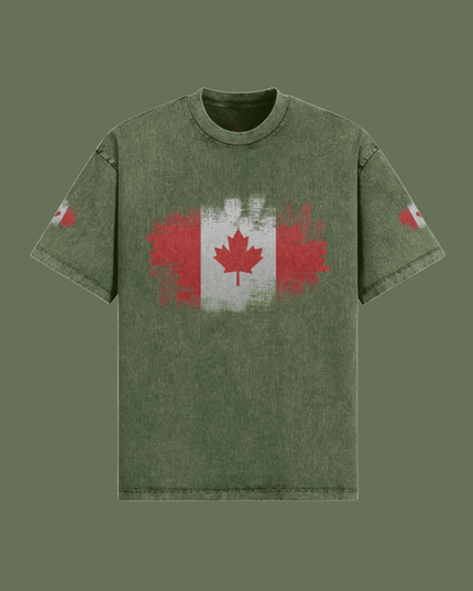 Vintage Distressed Cotton Tee: Unique Snow Washed Edition