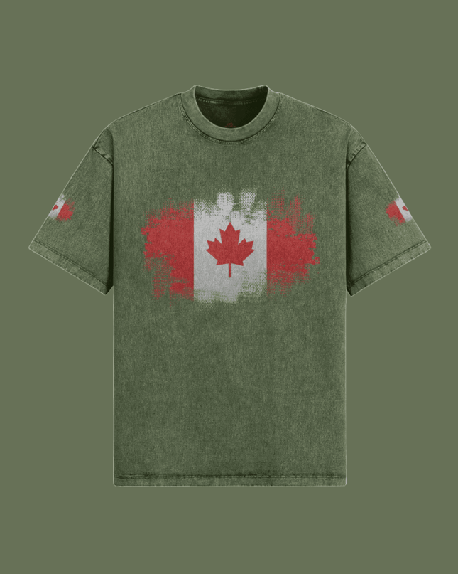 Vintage Distressed Cotton Tee: Unique Snow Washed Edition