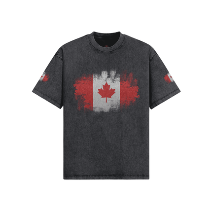 Vintage Distressed Cotton Tee: Unique Snow Washed Edition