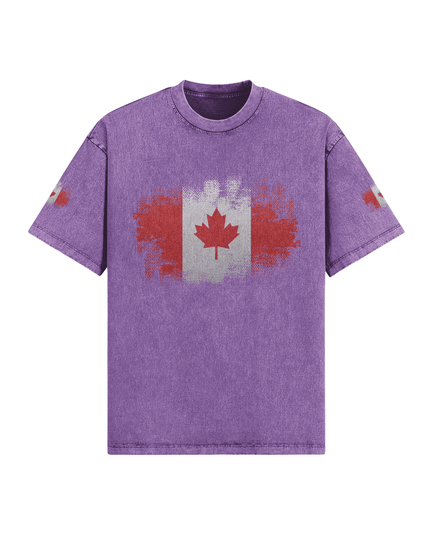 Vintage Distressed Cotton Tee: Unique Snow Washed Edition