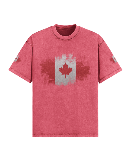 Vintage Distressed Cotton Tee: Unique Snow Washed Edition