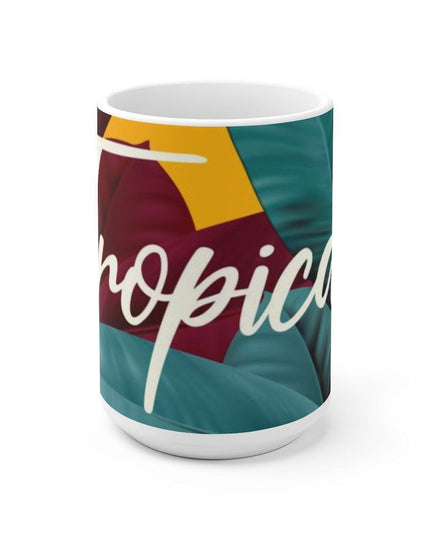 Tropical Paradise Floral Porcelain Coffee Mug - A Touch of Elegance for Beverage Aficionados