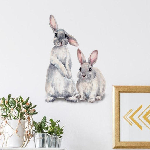 Adorable Bunny Wall Decal for Kids' Bedroom or Nursery - PVC Animal Theme Sticker