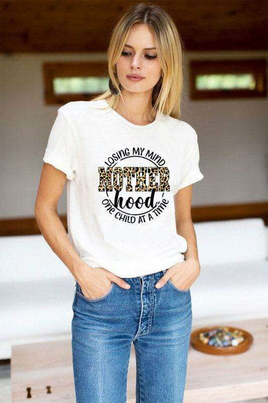 Wild Style Leopard Print Crew Neck Cotton Tee