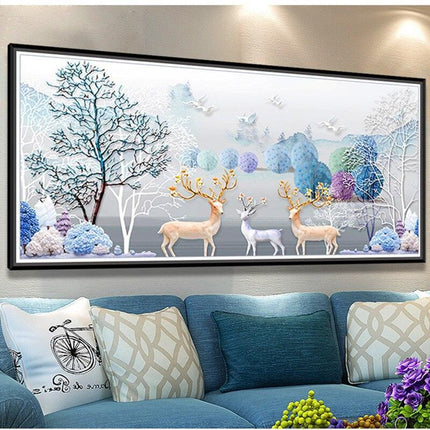 Tranquil Forest Retreat 5D Acrylic Wall Art - Nature-Inspired Home Decor