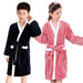 Kids' Cozy Fleece Hooded Bathrobe - Warm and Snug Bath Robe for Children