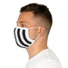 Striped Cotton Face Mask with Trifold Pleats and Adjustable Nose Wire - Premium Quality German-Made Reusable Mask