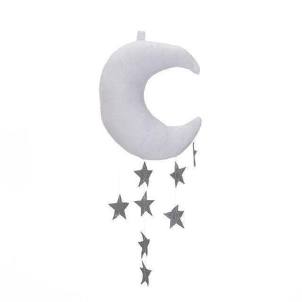 Enchanting Celestial Moon and Star Wall Art for Kids' Rooms - Dreamy Space Decor