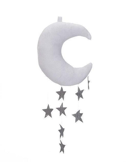 Enchanting Celestial Moon and Star Wall Art for Kids' Rooms - Dreamy Space Decor