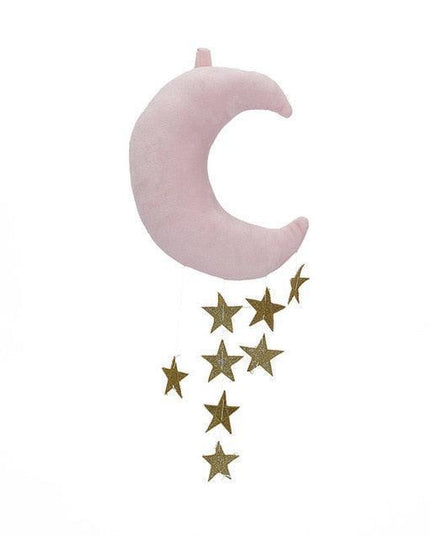 Enchanting Celestial Moon and Star Wall Art for Kids' Rooms - Dreamy Space Decor