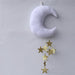 Nordic Style Moon Star Wall Hanging Decoration for Kids' Room