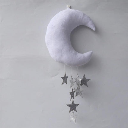Enchanting Celestial Moon and Star Wall Art for Kids' Rooms - Dreamy Space Decor